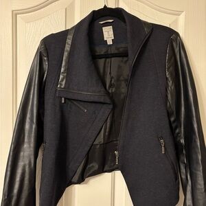 Tristan Black and Blue Blazer with L’éther Accents